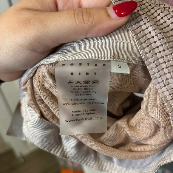 Poster Girl Rosalyn Lace Up Tube Top Vault Size S NWT - Picture 8 of 9